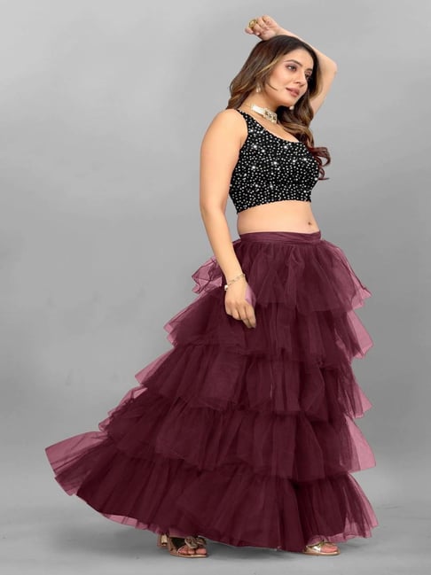 Buy Maroon Lehenga Choli Sets for Women by SHUBHKALA Online | Ajio.com