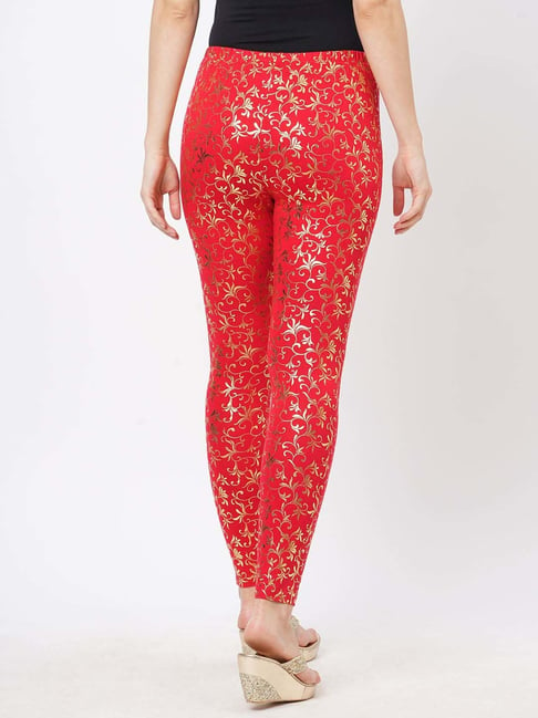Buy #Be Red Printed leggings for Women Online @ Tata CLiQ