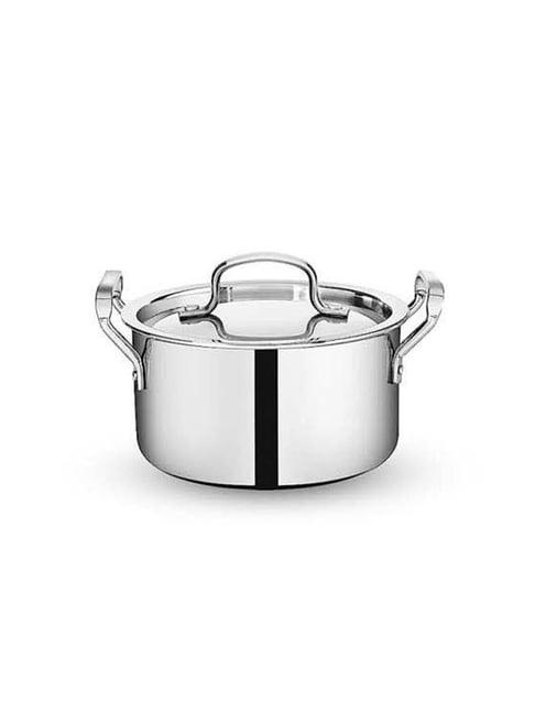 Bergner Tripro Silver Stainless Steel 20 cm Induction Friendly Triply Pot With Lid (2.4 L)-picture-18