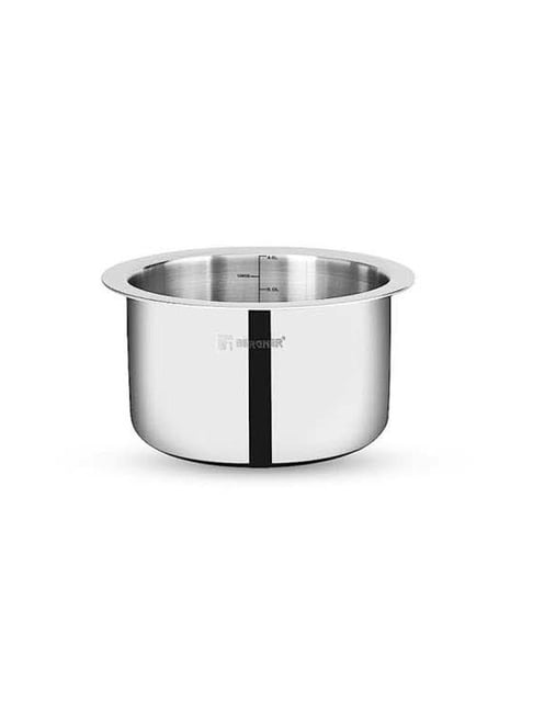 Bergner Tripro Silver Stainless Steel 20 cm Induction Friendly Triply Cooking Pot With Lid (3.1 L)-picture-27