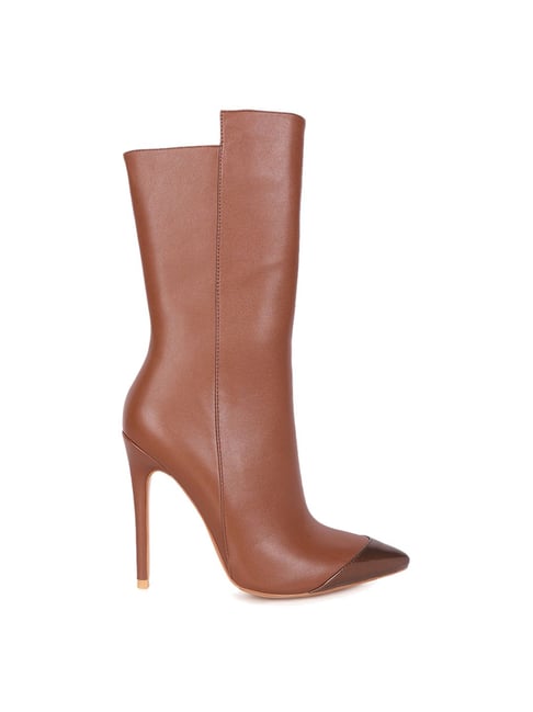 Tan 2025 stiletto booties