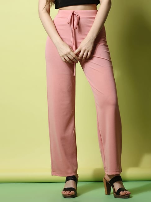 Buy Tokyo Talkies Peach Ankle Length Trouser With Belt for Women Online at  Rs.522 - Ketch