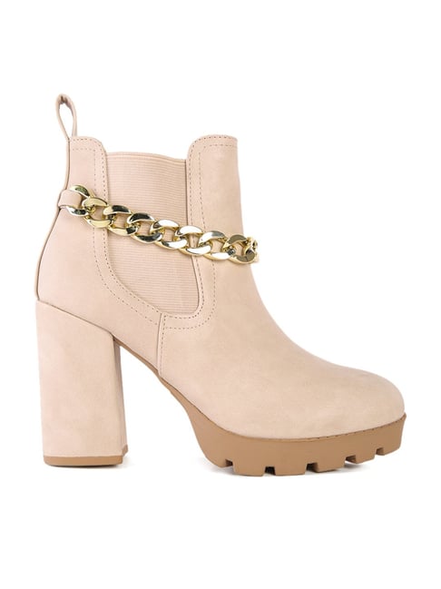 London Rag Women's Sand Chelsea Boots