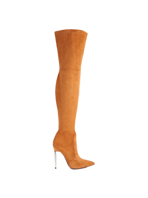 Tan stiletto sale booties