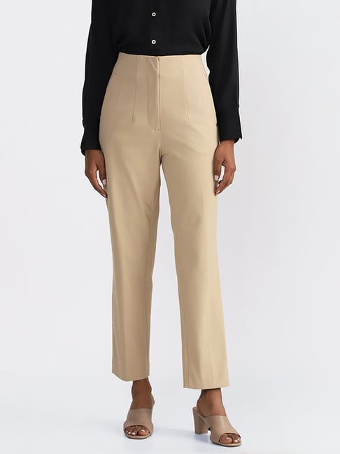 Buy Womens Crop High Waisted Trousers Online  Next UK