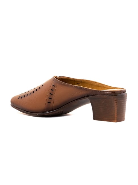Buy Sharon by Khadims Women's Brown Mule Shoes for Women at Best