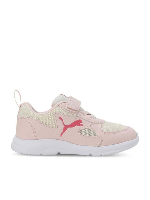 Puma Kids Fun Racer AC PS Sunset Pink Cream Velcro Shoes