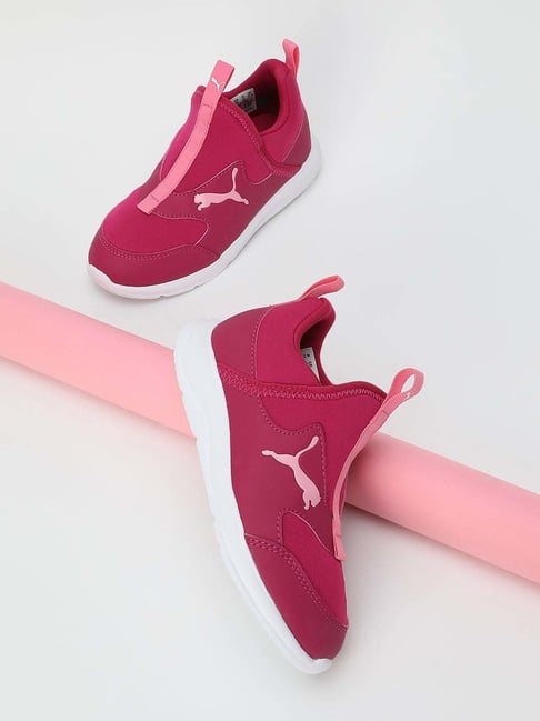 Puma Kids Fun Racer Pink Casual Slip-Ons