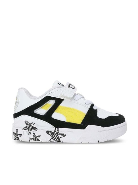 Puma Kids SPONGEBOB SQUAREPANTS White Black Casual Sneakers