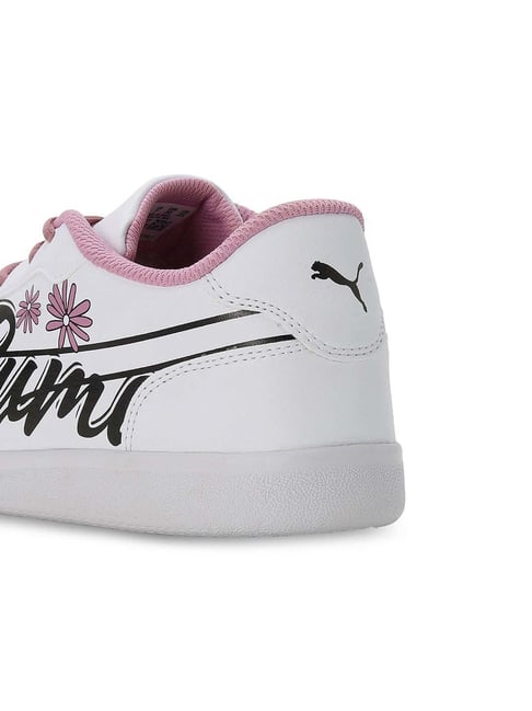 Puma Kids Dreamcat JR White & Lilac Casual Sneakers