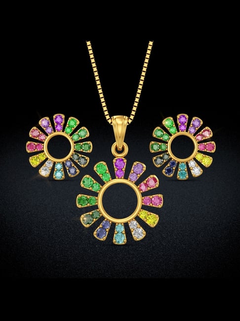 Joyalukkas Gold 22K Chroma Wave Navratna Sets for Women