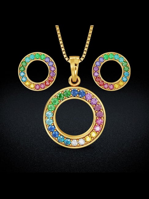 Joyalukkas Gold 22K Radiant Rainbow Navratna Sets for Women