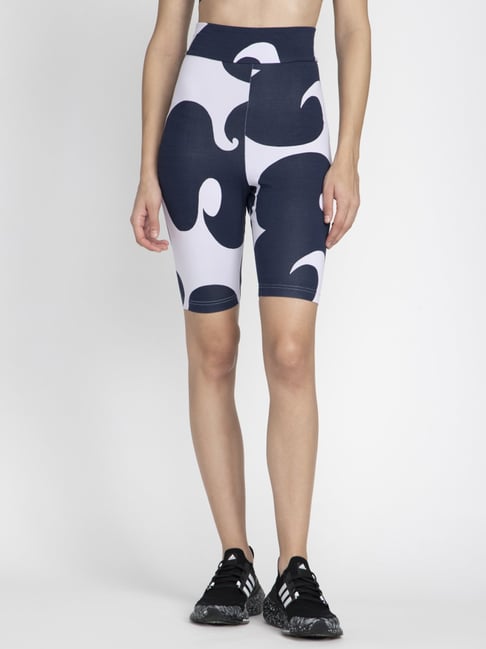 adidas Navy & Purple Cotton Printed Shorts-picture-23