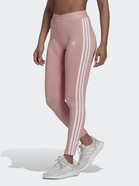 Buy adidas Pink Cotton Striped Tights for Women Online @ Tata CLiQ