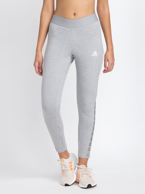 adidas Grey Cotton Mid Rise Tights-image-25