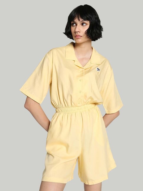 Puma Yellow Shirt Collar Playsuit-picture-32