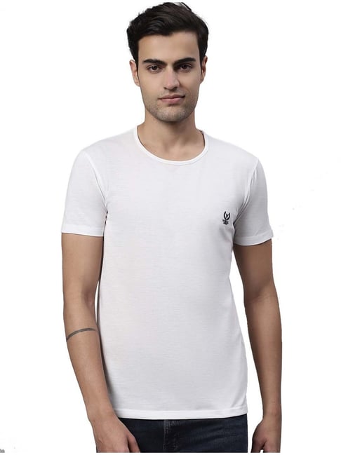 Vimal Jonney White Cotton Regular Fit T-Shirt-picture-23