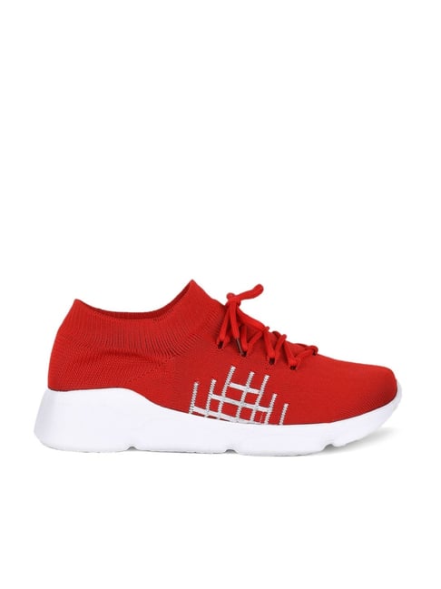 Khadim Red Gym Shoes Pro By Khadims Men's Red Running Shoes