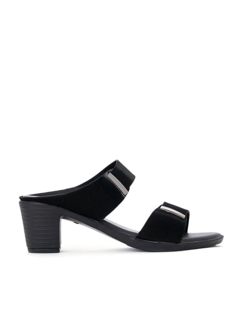 Buy Cleo by Khadims Women's Black Casual Sandals for Women at Best