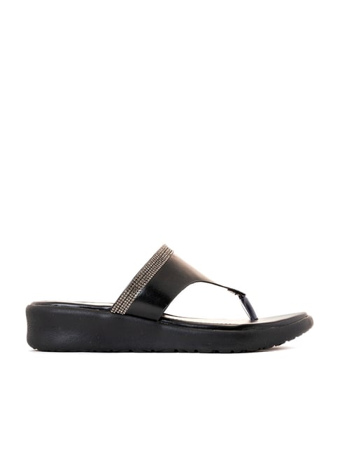 Black wedge flip online flop sandals