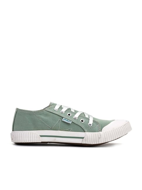 Green canvas floral print half shoe sneaker | Womens shoe sneakers online  2269WS