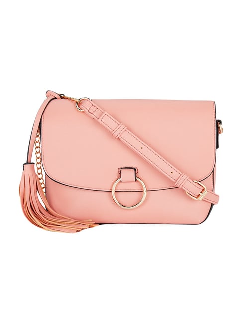 Forever Glam Pink Patterned Casual Semi PU Women Cross Body Bag