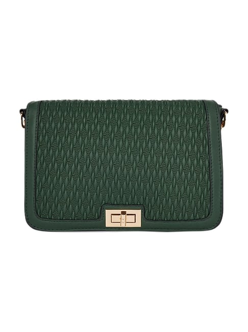 Forever Glam by Pantaloons Forest Green Printed Medium Cross Body Bag-picture-24