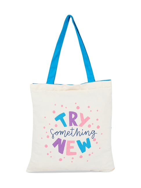 Buy Forever Glam by Pantaloons Off White Printed Medium Tote