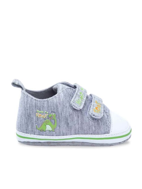 Pantaloons Baby White Grey Velcro Shoes