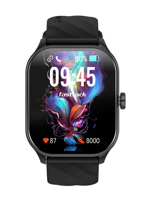 Reflex Smart Watch with Silicone Black Strap with Ultra UV Display, Health  Suite, & Aluminium Body