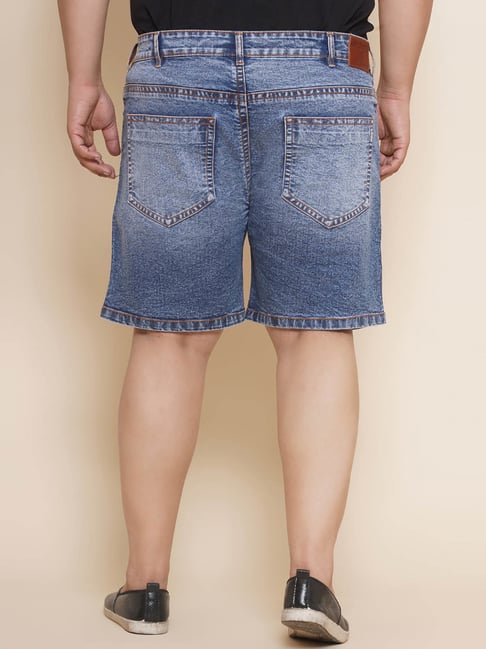 Wholesale Plus Size Pull-on Super Stretch Distressed Bermuda Shorts for Sale
