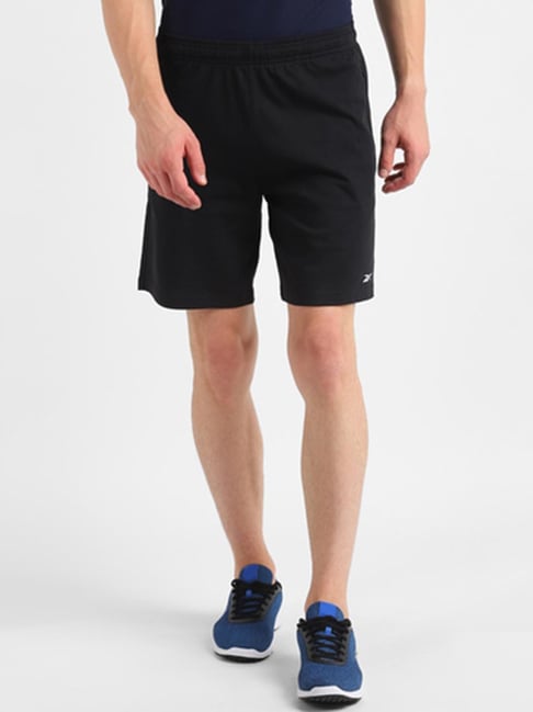 Reebok Black Cotton Regular Fit Sports Shorts-picture-17