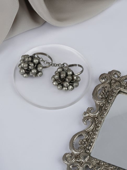 Teejh Mawra Silver Oxidized Ghungroo Ring for Women-picture-31