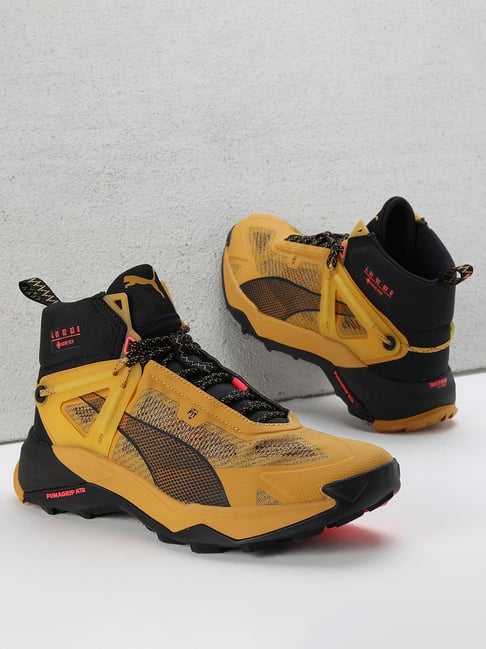 Buy Puma Men's Explore NITRO Mid GORE-TEX Yellow Running Shoes for