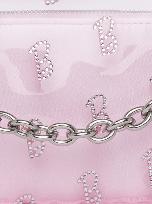 Buy Aldo Pink Embellished Small Hobo Shoulder Handbag Online At