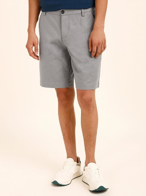 ANDAMEN Grey Regular Fit Shorts-picture-36