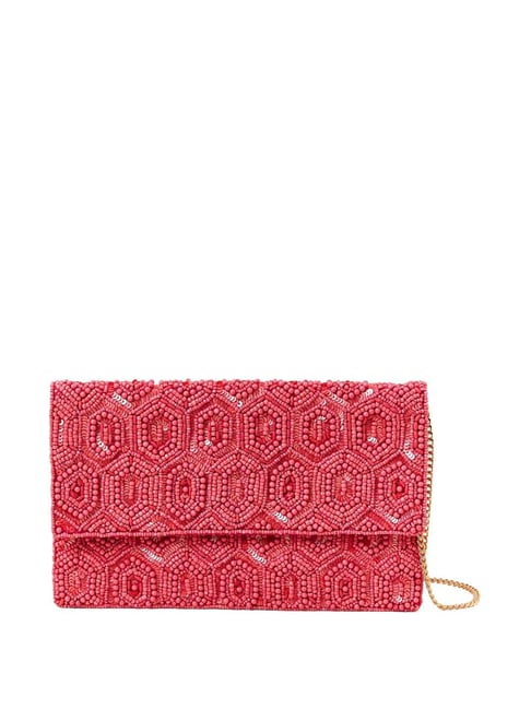 Accessorize pink sales clutch bag