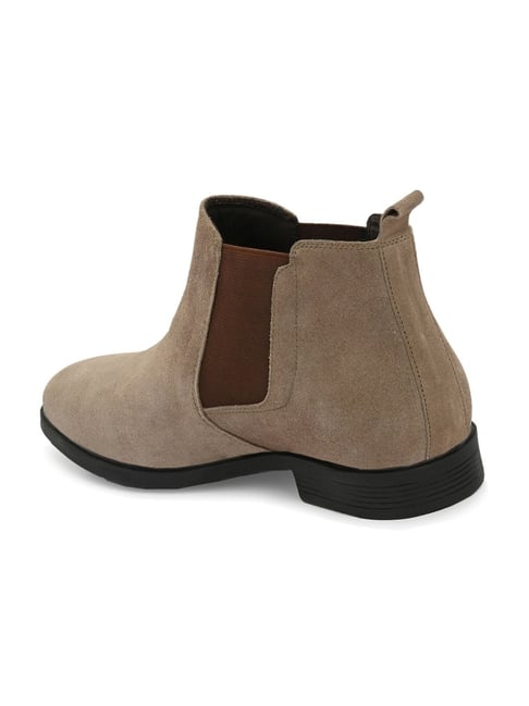 San Frissco Men's Beige Chelsea Boots