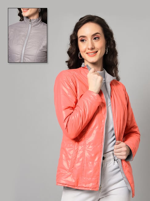 PURYS Coral & Grey Reversible Jacket-picture-12