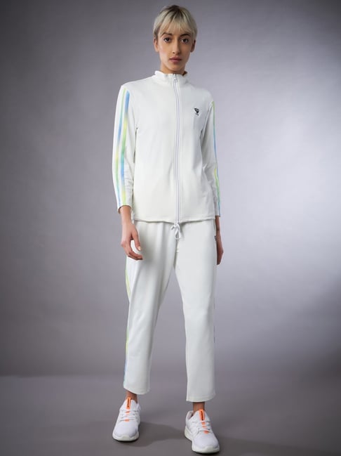 Buy UNPAR White Striped Track Suit for Women Online Tata CLiQ