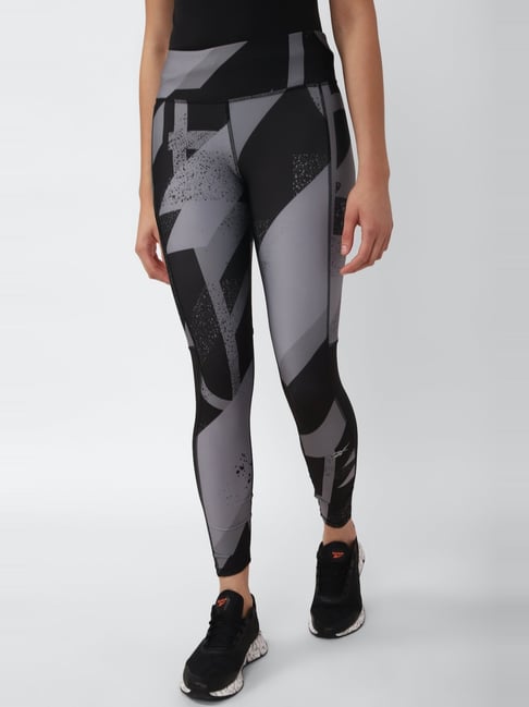 Reebok Grey Printed Sports Tights-picture-41