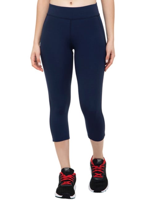 Reebok Navy Mid Rise Sports Capris-picture-26