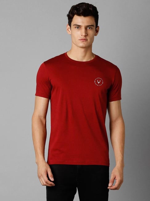 allen solly red t shirt