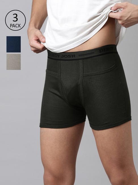 Dixcy Josh Multi Cotton Regular Fit Trunks - Pack Of 3