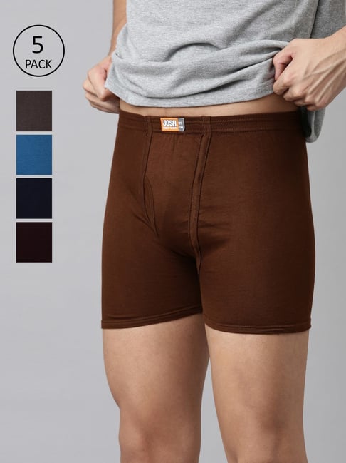 Dixcy Josh Multi Cotton Regular Fit Trunks - Pack Of 5