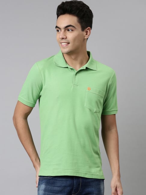 Dixcy Scott Maximus Green Cotton Regular Fit Polo T-Shirt