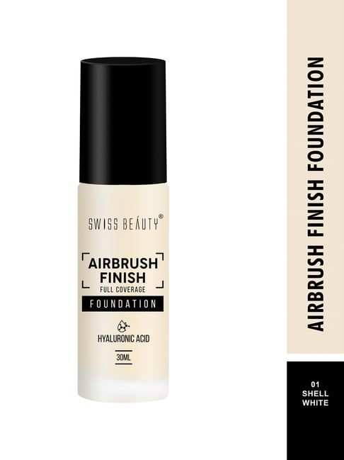 SWISS BEAUTY Airbrush Finish Full Coverage Foundation 01 Shell White - 30 ml-picture-48