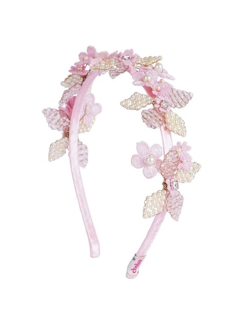 Choko Pink Embellished Hair Band