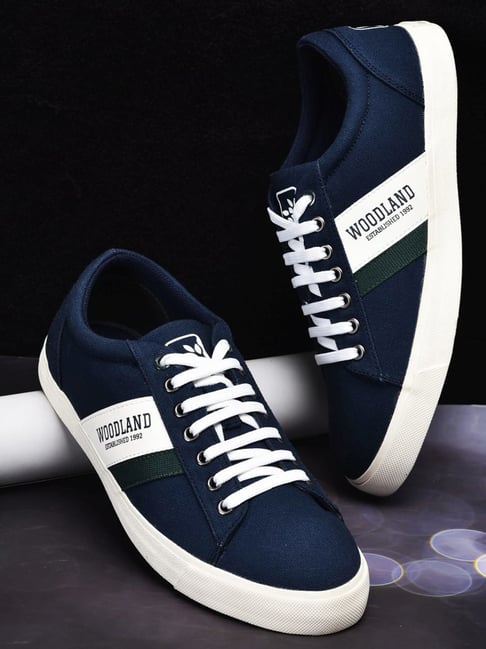 Woodland navy casual on sale sneakers