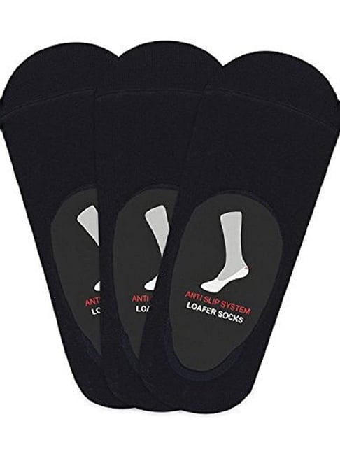 BALENZIA Black Invisible Socks - Pack of 3-picture-21